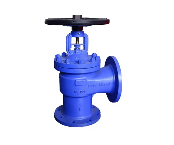 Angle bellows stop valve